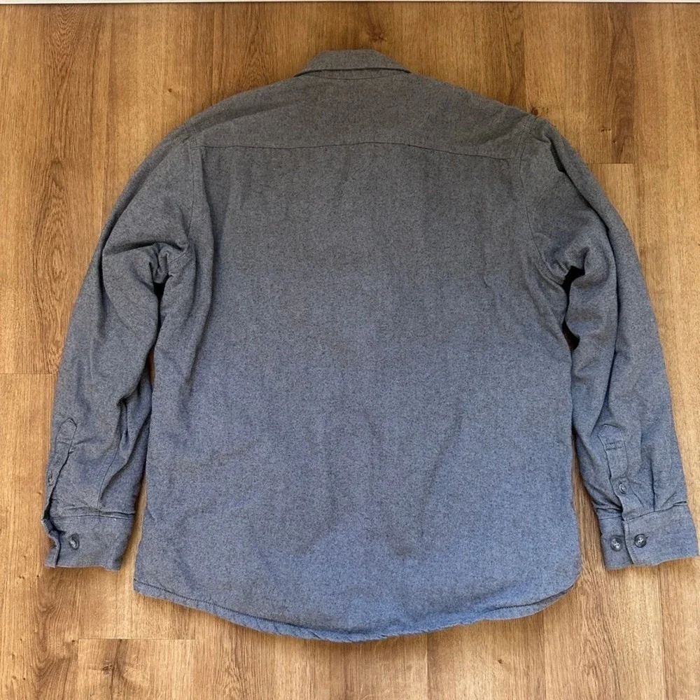 Eddie Bauer Men's Gray Fleece Lined Shirt Jacket Shaket Size Medium